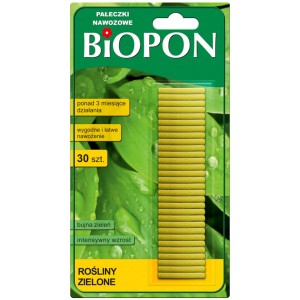 BIOPON PAŁECZKI NAWOZOWE DO ROSLIN ZIELONYCH 30szt.